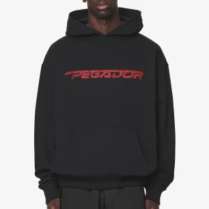 Pegador Manor Oversized Black Signal Red Hoodie