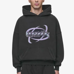 Pegador Mill Boxy Vintage Black Hoodie