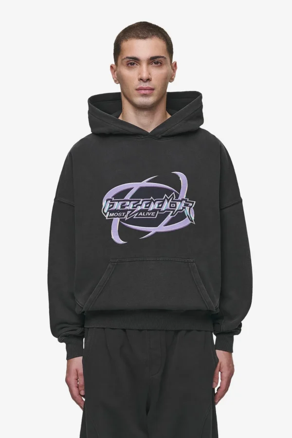 Pegador Mill Boxy Vintage Black Hoodie