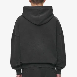Pegador Mill Boxy Vintage Black Hoodie