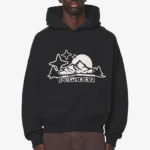 Pegador Pansy Boxy Black Hoodie