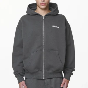 Pegador Sanit Oversized Washed Volcano Grey Sweat Jacket