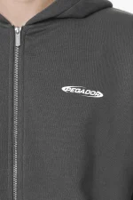 Pegador Sanit Oversized Washed Volcano Grey Sweat Jacket