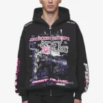 Pegador Saxon Oversized Washed Black Sweat Jacket