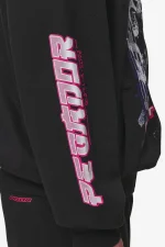 Pegador Saxon Oversized Washed Black Sweat Jacket