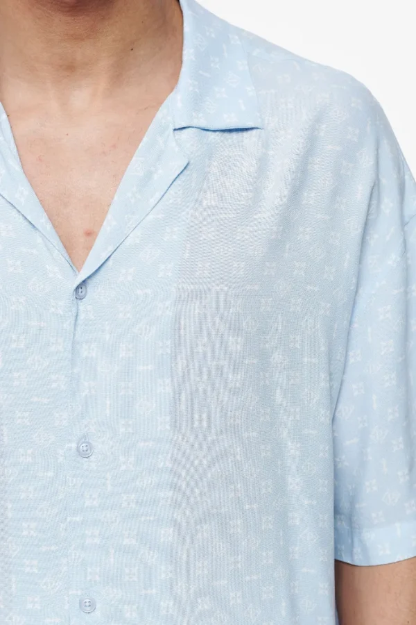 Piane Monogram Summer Shirt Riviera Blue-2