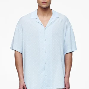 Piane Monogram Summer Shirt Riviera Blue
