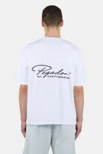 Pike Oversized Tee White Black-1