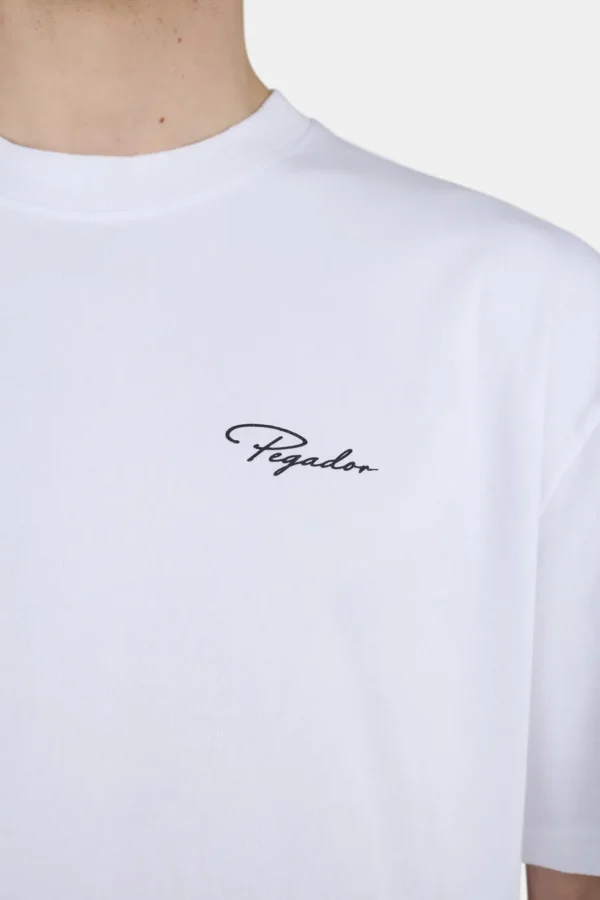 Pike Oversized Tee White Black-2