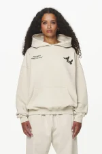 Portobello Oversized Hoodie Vintage Washed Bone White