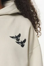 Portobello Oversized Hoodie Vintage Washed Bone White-2