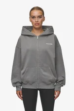 Ramira Oversized Sweat Jacket Washed Deep Grey White-1