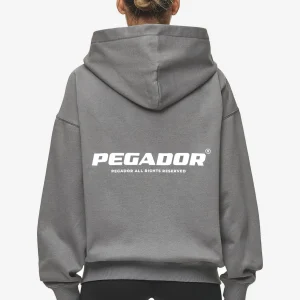 Ramira Oversized Sweat Jacket Washed Deep Grey White