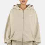 Ramira Oversized Sweat Jacket Washed Light Beige