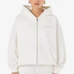 Ramira Oversized Sweat Jacket Washed Warm White