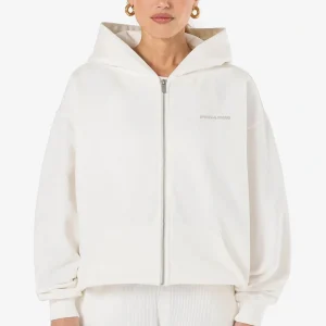 Ramira Oversized Sweat Jacket Washed Warm White