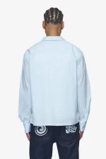 Raton Oversized Longsleeve Shirt Baby Blue White-1
