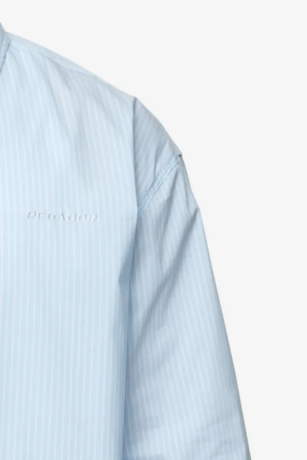 Raton Oversized Longsleeve Shirt Baby Blue White-2