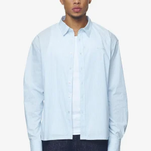 Raton Oversized Longsleeve Shirt Baby Blue White