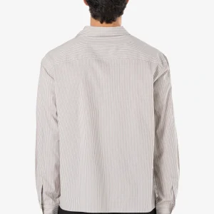 Raton Oversized Longsleeve Shirt Dark Stone Warm White-1