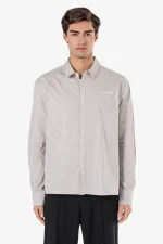 Raton Oversized Longsleeve Shirt Dark Stone Warm White