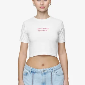 Reyna Cropped Baby Tee White