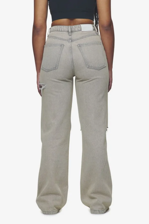 Romani Destroyed High Waist Jeans Washed Coast Sand-1