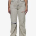 Romani Destroyed High Waist Jeans Washed Coast Sand