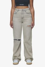 Romani Destroyed High Waist Jeans Washed Coast Sand