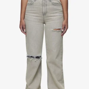 Romani Destroyed High Waist Jeans Washed Coast Sand