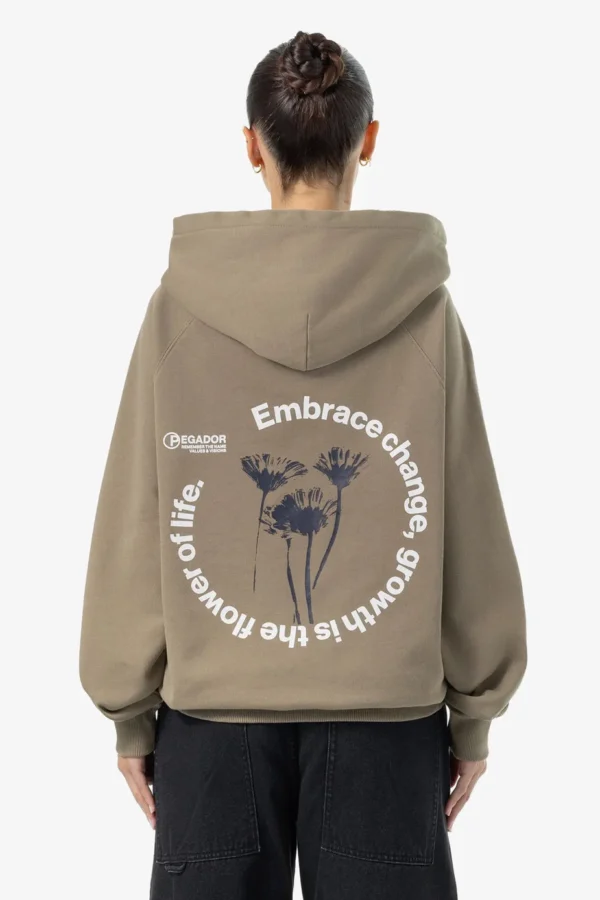 Roya Oversized Raglan Hoodie Washed Desert Taupe-1