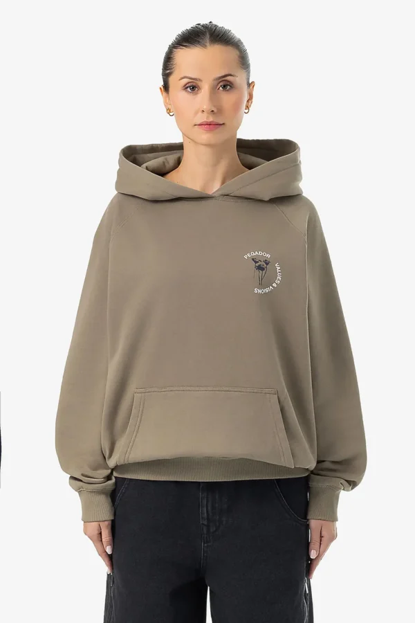 Roya Oversized Raglan Hoodie Washed Desert Taupe