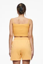 Ruby Rib Crop Top Vintage Washed Golden Sun-1