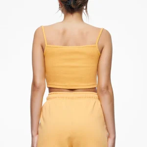 Ruby Rib Crop Top Vintage Washed Golden Sun-1