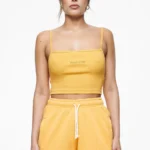 Ruby Rib Crop Top Vintage Washed Golden Sun