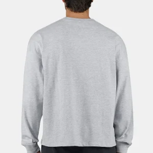 Rusk Logo Oversized Longsleeve Heather Grey Black-1