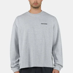Rusk Logo Oversized Longsleeve Heather Grey Black