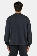 Rusk Logo Oversized Longsleeve Vintage Black White-1