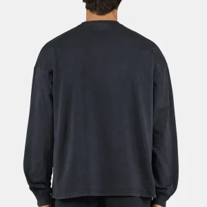 Rusk Logo Oversized Longsleeve Vintage Black White-1