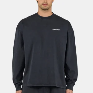 Rusk Logo Oversized Longsleeve Vintage Black White