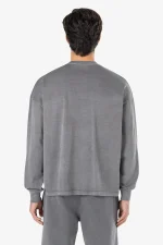 Rusk Logo Oversized Longsleeve Vintage Grey Black-1