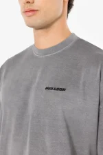 Rusk Logo Oversized Longsleeve Vintage Grey Black-2