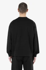 Rusk Logo Oversized Longsleeve Washed Black White Gum-1