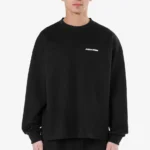 Rusk Logo Oversized Longsleeve Washed Black White Gum