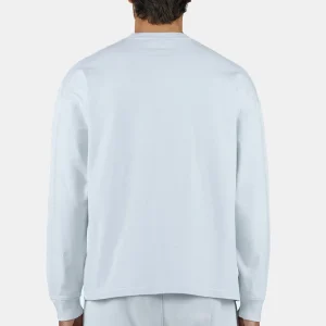 Rusk Logo Oversized Longsleeve Washed Dream Blue White-1
