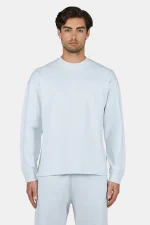 Rusk Logo Oversized Longsleeve Washed Dream Blue White