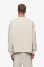 Rusk Logo Oversized Longsleeve Washed Light Beige-1