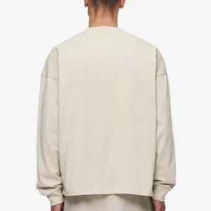 Rusk Logo Oversized Longsleeve Washed Light Beige-1