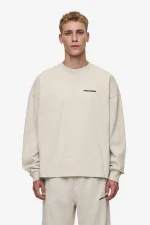 Rusk Logo Oversized Longsleeve Washed Light Beige