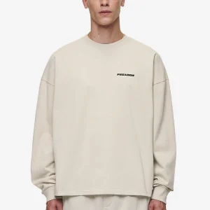 Rusk Logo Oversized Longsleeve Washed Light Beige